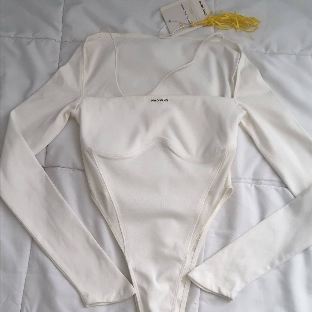 White Long Sleeve Bodysuit